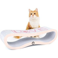 Produktbild von Canadian Cat Company Kratzbrett Orbit 2.0 für Katzen aus Kratzpappe mit Katzenminze in Rosa oder Grau