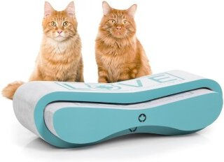 Canadian Cat Company Kratzbrett Set Orbit und Satellite 2.0 aus Kratzpappe mit Katzenminze in Türkis XXL – Bild 1 von 13