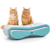 Produktbild von Canadian Cat Company Kratzbrett Set Orbit und Satellite 2.0 aus Kratzpappe mit Katzenminze in Türkis XXL