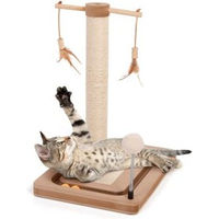 Produktbild von Canadian Cat Company Kratzstamm Playtop für Katzen mit Sisal und Kratzteppich in Beige, 39 x 29 x 46 cm