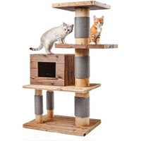 Produktbild von Canadian Cat Company Outdoor Kratzbaum Balconia aus Holz für Katzen 70 x 45 x 117 cm Braun