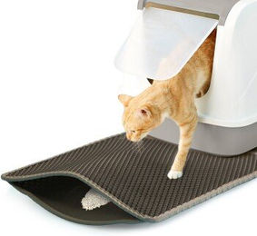 Canadian Cat Company Toilettenvorleger Zaubermatte aus Kunststoff Grau Größe S – Bild 1 von 3