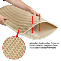 Produktbild von Canadian Cat Company Toilettenvorleger Zaubermatte aus Schaumstoff Beige Größe S