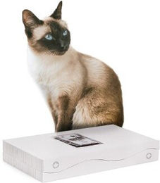 CanadianCat Company 2 in 1 Kratzblock aus Kratzpappe für Katzen in Weiß 42 x 23,5 x 7 cm – Bild 1 von 3