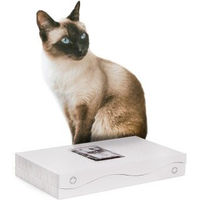 Produktbild von CanadianCat Company 2 in 1 Kratzblock aus Kratzpappe für Katzen in Weiß 42 x 23,5 x 7 cm
