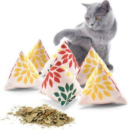 CanadianCat Company 6er Set Schmuse-Pyramide XL Reggae Flower Katzenkissen mit Katzenminze – Bild 1 von 13
