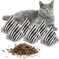 Produktbild von CanadianCat Company 6er Set Schmuse-Pyramide XL Zebra Katzenkissen mit Baldrian für Katzen