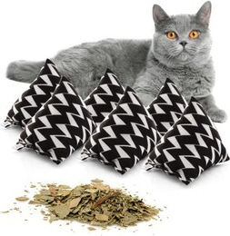 CanadianCat Company 6er Set Schmuse-Pyramide XL Zig-Zag Katzenkissen mit Katzenminze – Bild 1 von 7
