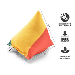 CanadianCat Company 6er Set XL Schmusepyramiden mit Katzenminze in bunten Designs – Bild 1 von 8