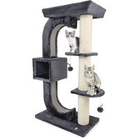 Produktbild von CanadianCat Company Design Kratzbaum Carter Katzenmöbel Kletterturm Grau mit Sisal 80x45x150cm