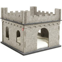 Produktbild von CanadianCat Company Felty Fort Katzenbungalow aus Filz in Beige-Anthrazit