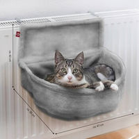 Produktbild von CanadianCat Company Heizungsliege Kuschelsack für Katzen aus Polyester in Grau