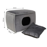 Produktbild von CanadianCat Company Hundehöhle Nelson Hundebett aus Stoff Grau Größe S