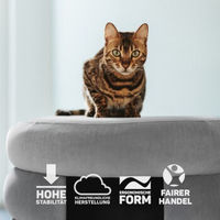 Produktbild von CanadianCat Company Katzenhöhle Choupette Katzenbett aus Bouclé Grau XL