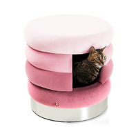 Produktbild von CanadianCat Company Katzenhöhle Choupette Rosa Velours Katzenbett XL