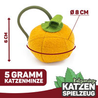 Produktbild von CanadianCat Company Katzenminze Spielkissen Kürbis aus Stoff für Katzen