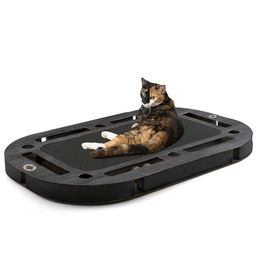 CanadianCat Company Katzenspielplatz PlayPlate XXL Kratzbrett mit integrierter Kratzpappe Schwarz 85 x 54 x 5,8 cm – Bild 1 von 13