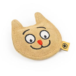 CanadianCat Company Katzenspielzeug Duftkissen aus Leder mit Katzenminze in Beige – Bild 1 von 4