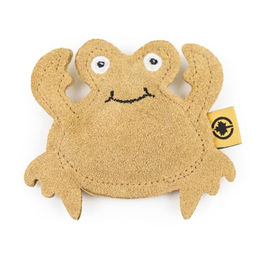 CanadianCat Company Katzenspielzeug Krabbe aus Leder mit Katzenminze beige – Bild 1 von 3