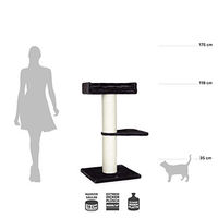 Produktbild von CanadianCat Company Kratzbaum Barnie XXL für Katzen in Grau Beige Schwarz mit Sisalstamm