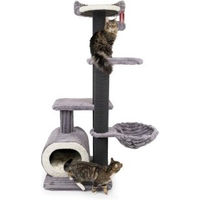 Produktbild von CanadianCat Company Kratzbaum Barrie Katzenmöbel Grau mit Sisal 68 x 68 x 188 cm
