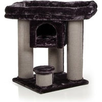 Produktbild von CanadianCat Company Kratzbaum Calgary anthrazit mit Kuschlhaus und Sisalstämmen