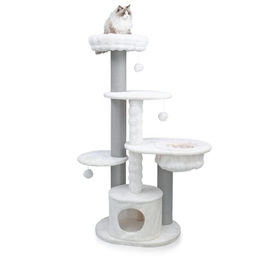 CanadianCat Company Kratzbaum Charles Beige 171 cm mit Höhle und Kuschelbett – Bild 1 von 1