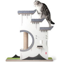 Produktbild von CanadianCat Company Kratzbaum Château Tatzberg aus Holz mit Sisalkratzflächen und Kuschelhöhle in Weiß