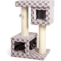 Produktbild von CanadianCat Company Kratzbaum Clifton 107cm Grau mit Katzenhöhle und Sisal-Elementen