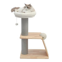Produktbild von CanadianCat Company Kratzbaum Lane aus Holz in Beige und Grau 59 x 45 x 90 cm