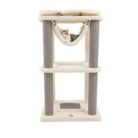 Produktbild von CanadianCat Company Kratzbaum Maya für Katzen in Beige mit Sisalstämmen und Hängematte 106 cm