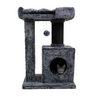 Produktbild von CanadianCat Company Kratzbaum Milo Anthrazit 101 cm mit Sisal-Kratzwand und Höhle für Katzen