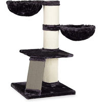 Produktbild von CanadianCat Company Kratzbaum Regina XXL aus Plüsch und Sisal in Anthrazit-Beige 100 x 100 x 108 cm