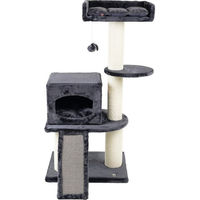 Produktbild von CanadianCat Company Kratzbaum Riley für Katzen anthrazit Grau mit Sisal 65 x 45 x 135 cm