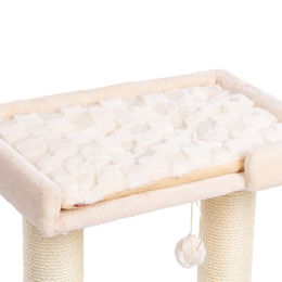 CanadianCat Company Kratzbaum Ryan beige mit Schlafhöhle und Sisal ca. 65 x 55 x 70 cm – Bild 1 von 2