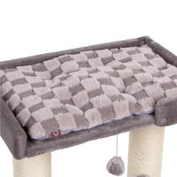 Produktbild von CanadianCat Company Kratzbaum Ryan Grau mit Schlafhöhle aus Plüsch 65 x 55 x 70 cm