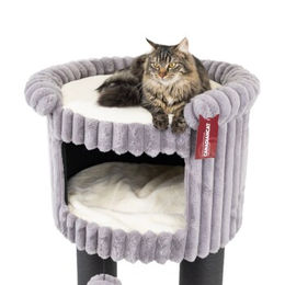 CanadianCat Company Kratzbaum Stanley Katzenmöbel aus Holz in Grau 68 x 68 x 119 cm – Bild 1 von 13