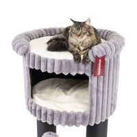 Produktbild von CanadianCat Company Kratzbaum Stanley Katzenmöbel aus Holz in Grau 68 x 68 x 119 cm