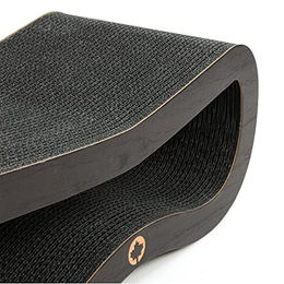 CanadianCat Company Kratzbrett Orbit Small Black Edition Katzen Kratzmöbel aus Kratzpappe mit Katzenminze Schwarz – Bild 1 von 7