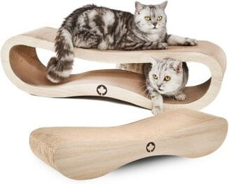 CanadianCat Company Kratzbrett Set Orbit und Satellite 2.0 aus Kratzpappe in Natur mit Katzenminze – Bild 1 von 13