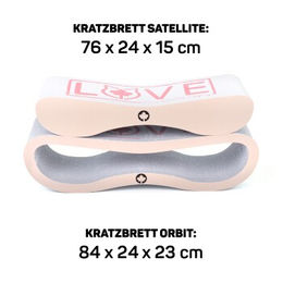 CanadianCat Company Kratzbrett Set Orbit und Satellite 2.0 aus Kratzpappe mit Katzenminze Rosa XXL – Bild 1 von 11