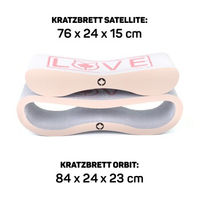 Produktbild von CanadianCat Company Kratzbrett Set Orbit und Satellite 2.0 aus Kratzpappe mit Katzenminze Rosa XXL