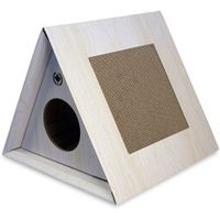 Produktbild von CanadianCat Company Kratzhöhle Triangle House für Katzen aus Kratzpappe in Grau XL
