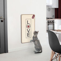 CanadianCat Company Kratzmatte aus Sisal für Katzen beige 80x40cm mit Wandbefestigung – Bild 1 von 4
