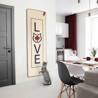Produktbild von CanadianCat Company Kratzmatte für Katzen beige 180x60cm mit Wandbefestigung