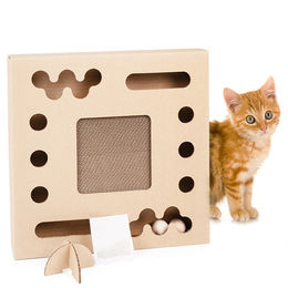 CanadianCat Company Kratzpappe Toby Kratzkarton für Katzen Braun 34x34x4cm – Bild 1 von 13