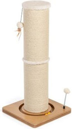 CanadianCat Company Kratzstamm Carla Kratzsäule für Katzen mit Spielschiene braun beige – Bild 1 von 6