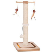 Produktbild von CanadianCat Company Kratzstamm Charly Kratzsäule mit Spielschiene aus Sisal für Katzen