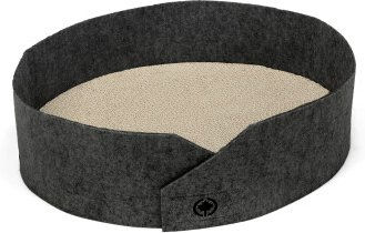 CanadianCat Company Owen XL Filzbett für Katzen mit Kratzboden in Anthrazit 50cm – Bild 1 von 6
