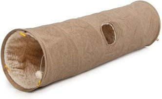 CanadianCat Company XXL Katzenhöhle Tunnel aus Plüsch beige – Bild 1 von 7